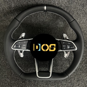 Volant <span class=keywords><strong>sport</strong></span> en fibre de carbone forgée et cuir, modifié DOS, compatible avec <span class=keywords><strong>Audi</strong></span> A4L A5 A6L A7 Q5 A3 Q3 Q7 S4 - Product Image 4
