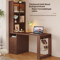 Bureau d'angle de luxe avec étagère intégrée, bureau d'étude multifonction moderne pour chambre à coucher