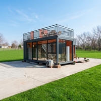 Mini-cabine mobile portable de 20 pieds, conteneur pliable extensible, maison préfabriquée pliable à deux étages, préfabriquée