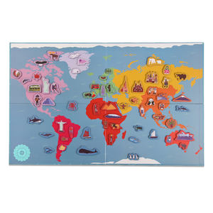 Rompecabezas Magnético MIDEER - Regalo de Bienvenida al Mundo <span class=keywords><strong>para</strong></span> Niños, Juguete Educativo de Geografía y Conocimiento de Paisajes Famosos MD1018 - Product Image 2