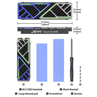 JEYI Factory 2-Pack 7mm Slim M.2 Heatsink Sirip Konvektif & Pendingin Pasif Aluminium untuk PS5/PC Tersedia di Stok