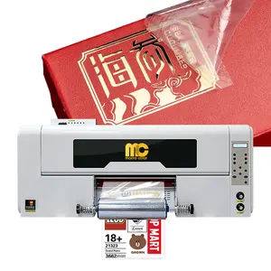 Cina A3 UV Dtf stampante a getto d'inchiostro macchina da stampa a trasferimento digitale inchiostro UV doppia stampante XP600 per tazze di vetro