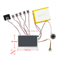 Brochure vidéo TFT LCD personnalisée de 4.3 pouces Kits d'accessoires publicitaires marketing de cartes-cadeaux numériques