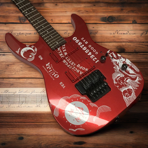 커스텀 24 플로이드 10탑 레드 메이플 탑 일렉트릭 기타, 에보니 플로이드 로즈 트레몰로 브릿지 락킹넛 5단 스위치 빠른 배송 - Product Image 2