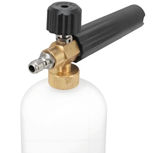 <span class=keywords><strong>Canon</strong></span> à mousse en laiton pour nettoyeur haute pression, raccord rapide 1/4, bouteille 1L, épaisseur de mousse réglable pour le detailing automobile - Product Image 1