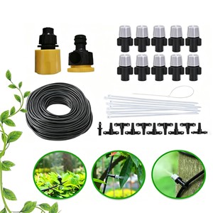 Kit d'irrigation par pulvérisation réglable avec tuyau de 10/20/30 m pour jardin, balcon, cour - Système d'arrosage goutte à goutte DIY - Product Image 1