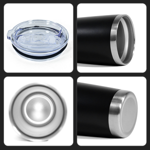 Custom Logo 20oz Powder Coated Tumbler Cups Double Wall Stainless Steel Insulated Vacuum Travel Beer Coffee Mug With Lid - Product Image 3