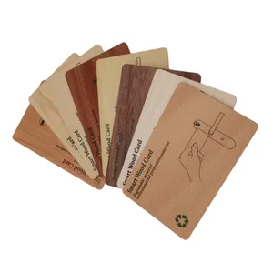 Kundenspezifisch Holz einfarbig RFID-Smart-Chip-Karte Lasergravur NFC Holz Geschäfts-Rfid-Holzkartenhersteller