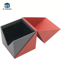 Boîtes cadeaux rigides magnétiques noires recyclables pour bijoux, montres et lunettes, avec logo personnalisé, doublées d'éponge, en carton.