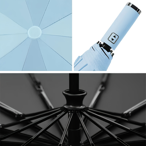 <b>Large</b> 10-Rib Automatic Folding <b>Umbrella</b> Strong Wind Resistant One-Touch Open Close High Quality Fabric for Travel Work School - Product Image 6