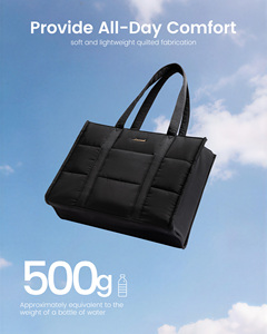 กระเป๋าโท้ทแบบควิลท์คุณภาพสูง LOVEVOOK สำหรับทำงาน ใส่คอมพิวเตอร์ขนาด 15.6 17 นิ้ว กระเป๋าเอกสารสำหรับครู พยาบาล น้ำหนักเบา กระเป๋าใส่แล็ปท็อปสำหรับผู้หญิง - Product Image 3