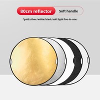 Réflecteur de fond portable 80 cm cinq-en-un à poignée souple pour photographie en extérieur – Excellent rapport qualité-prix, vente chaude