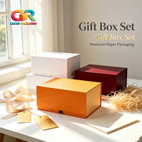 Boîte cadeau pliable avec poignée, boîte cadeau pliable en métal argenté personnalisée, emballage en papier, boîtes pliables, 10 pièces MOQ