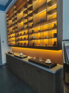 ארון תצוגה רב תכליתי פופולרי של ערכות תה מעץ סיני מסורתי - Product Image 5