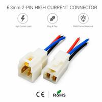 Connecteur adaptateur à 3 broches en cuivre de 5 mm à courant élevé, indice de protection IP66, certifié CE, pour assemblage de câbles à sertissage de précision personnalisé