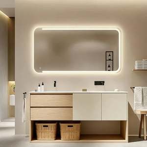 Mueble de Baño Doble de Madera con Espejo Inteligente, Estilo Moderno y Minimalista, Personalizado por BALOM, de Fábrica - Product Image 4