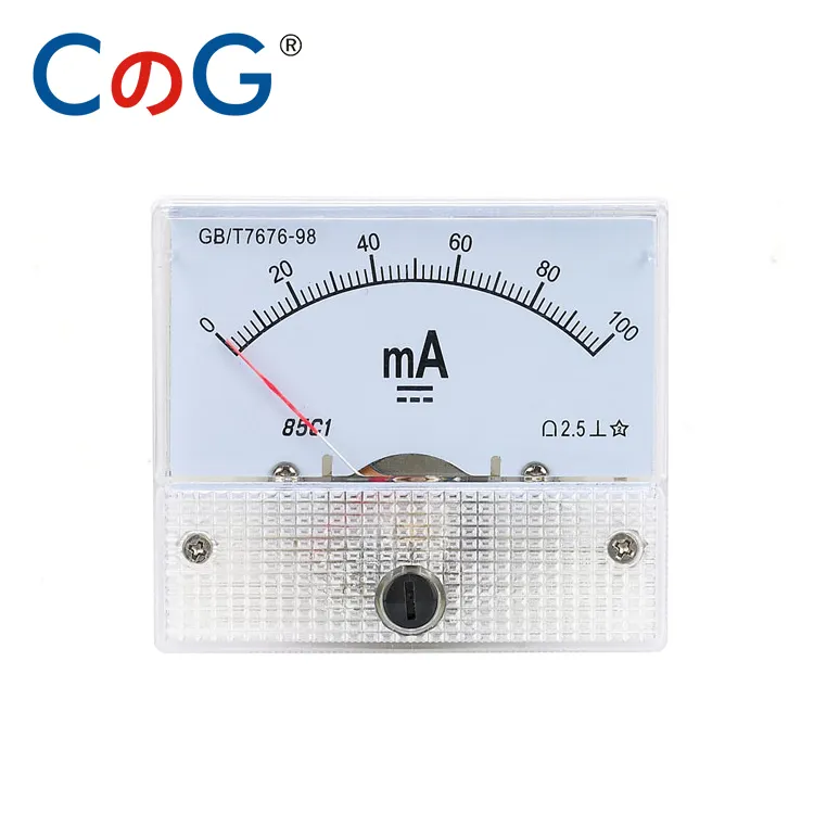 1PC Square Analog Panel AMP Current Meter DC 0-100A Ammeter Gauge DH-80 80*80 