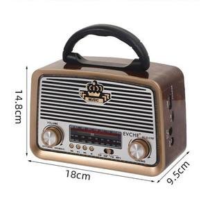 Factory Retro Multiband Radio BT Portable AM FM SW Handheld Radio Rechargeable Battery <b>USB</b> TF AUX Play Disco Light ABS Plastic - Product Image 2