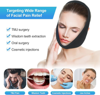 Bandeau de compression de glace pour le visage avec packs de gel réutilisables pour thérapie chaude et froide, soulagement des douleurs post-chirurgie des dents de sagesse et du TMJ, et réduction des gonflements faciaux