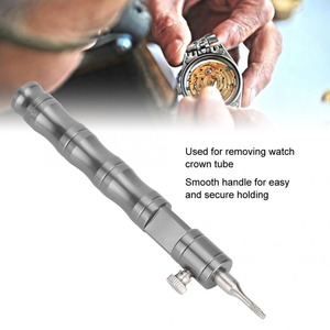 Edelstahl Uhrenkronen-Einsatzentferner und -halter mit 4 Stiften zum Entfernen von RLX Tuder Gehäuseeinsätzen - Product Image 4