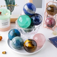 5cm boule de cristal naturel sphères ornements cristal Quartz pierre polissage sept étoiles tableau maison Table décoration artisanat