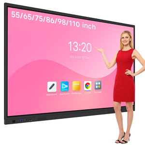 55 65 75 86 98 Inch 4K 20-Point Touch Interactive Smart <b>Board</b> Digital Teaching Whiteboard with Android & Windows - Product Image 1