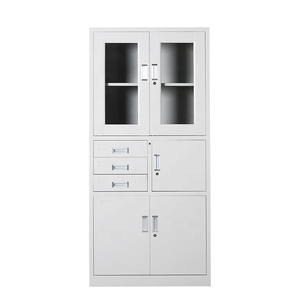 Gabinete <span class=keywords><strong>de</strong></span> Almacenamiento Metálico Moderno con 2 Puertas con Cerradura, Estantes Ajustables, Ahorro <span class=keywords><strong>de</strong></span> Espacio, para Despensa, Garaje u <span class=keywords><strong>Oficina</strong></span> - Product Image 5