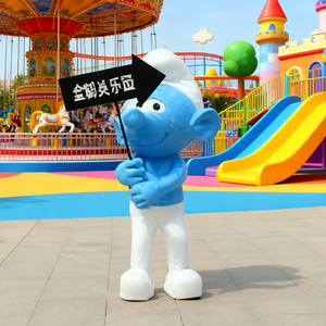 Sculpture en résine de <span class=keywords><strong>Schtroumpfs</strong></span> de couleur personnalisée Statue de jardin Elfe bleu Décor extérieur Intérieur Patio Maison Parc Ornement - Product Image 6