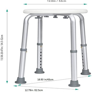 Common Bathroom <b>Stool</b> 32x32x34 Aluminum Alloy <b>Adjustable</b> <b>Height</b> For Elderly And Pregnant Women - Product Image 2