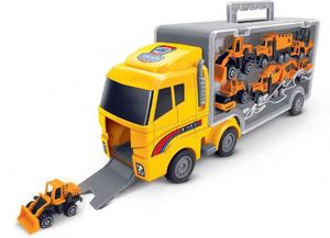 <b>Toddler</b> in 1 Large Transport <b>Carrier</b> Set Truck With 6 Mini Car Toy Cars Ideal Gift Toys for Kids - Product Image 3
