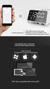 2026 Mới Đồng Hồ Báo Thức Điện Thoại Sạc Dock Trạm Loa Không Dây Hỗ Trợ AUX Cáp Thẻ TF Cho Phòng Ngủ Sinh Viên Và Khách Sạn - Product Image 4