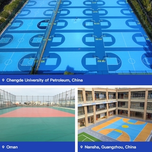 พื้นกีฬาอะคริลิคแข็งทนทานทนทานต่อการบำรุงรักษาต่ำกลางแจ้งเป็นมิตรกับสิ่งแวดล้อมสำหรับสนามบาสเก็ตบอลมืออาชีพ - Product Image 4