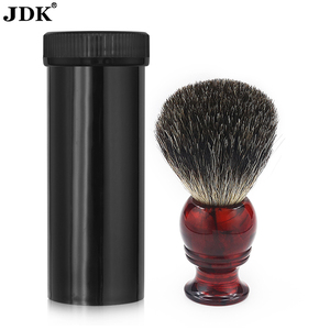 JDK 1 Pz Private Label Cina Spazzola <span class=keywords><strong>da</strong></span> Barbiere <span class=keywords><strong>da</strong></span> Barbiere Vegano all'ingrosso Resina badger Spazzola <span class=keywords><strong>da</strong></span> Rasatura Capelli - Product Image 2