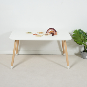 Ensemble de meubles en bois <span class=keywords><strong>blanc</strong></span> de haute qualité pour enfants, Tables de lecture et chaises pour l'apprentissage - Product Image 2