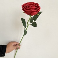 PPS Hochwertige Künstliche Einzelne Seidenrosen Weiß Blau Rot Rosa Kunstblumen 50cm Rosenblüten für Hochzeit Party Dekoration