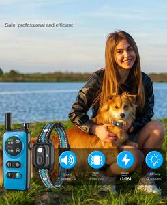 नए रिचार्जेबल नायलॉन प्लास्टिक फैशन रिमोट कंट्रोल कुत्ते प्रशिक्षण उपकरण एंटी-डॉग बैकिंग कंपन इलेक्ट्रिक शॉक कॉलर - Product Image 4