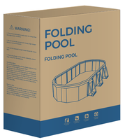 Familienfreundlicher, faltbarer PVC- & PC-Aufblasbarer Pool, großer Outdoor-Standpool für den Heimgebrauch mit Kinder- & Baby-Schwimmbecken
