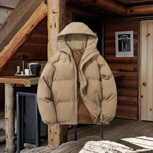 Vietnam Manufacturer <b>Men</b> <b>Short</b> Puffer <b>Jacket</b> Cropped Quilted Winter Coat Black Waterproof Windproof Quick Dry 100% Polyester - Product Image 1