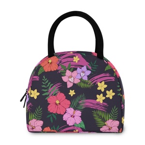 Produits Tendances 2024 Nouveautés Sacs de Style Hawaïen Personnalisés Sac Isotherme Tendance à Motifs Floraux Tropicaux pour le Déjeuner - Product Image 2