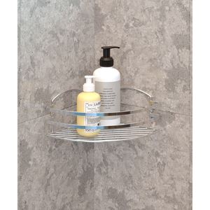 ESTANTE DE DUCHA ESQUINERO CM 24X32 H.11.5 CROMADO - Product Image 1