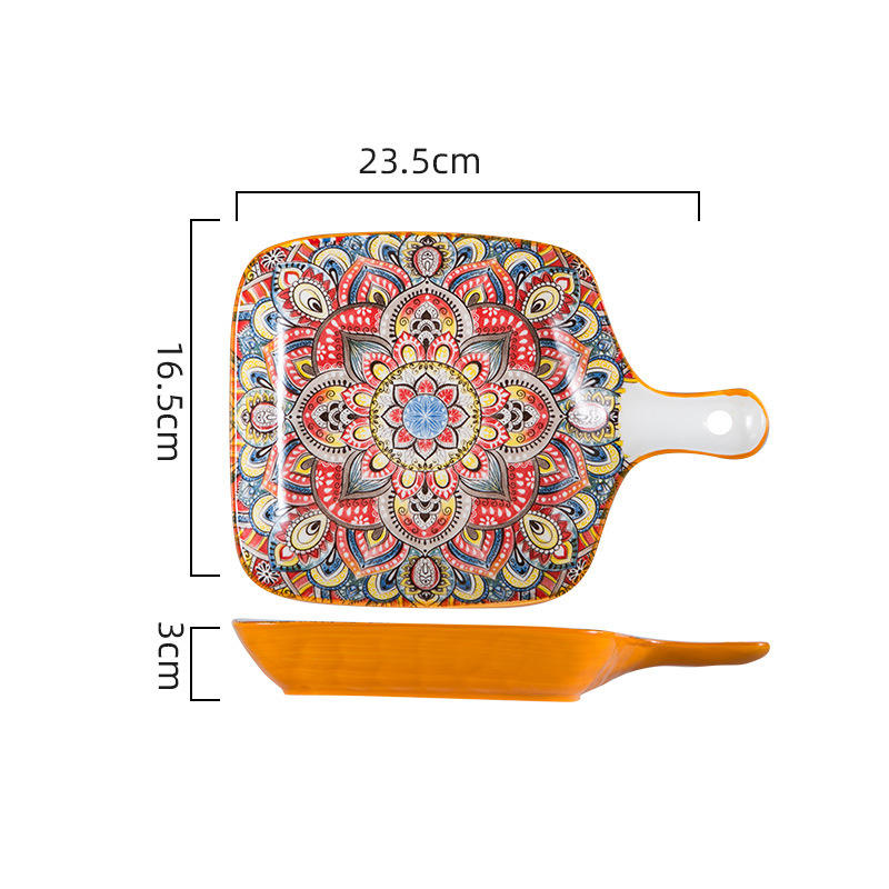 9inch plate with handle