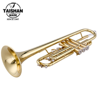 Brass Bb Tone Trumpet with 7C Mouthpiece Gold Lacquer Finish Beginner-Friendly Monel Piston Musical Instrument