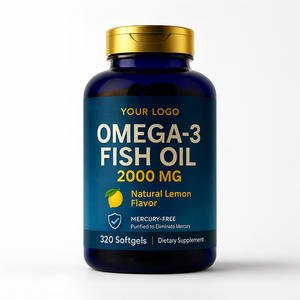 OEM/ODM プライベートラベル 野生魚油 ソフトジェルカプセル DHA オメガ3 必須脂肪酸 抗酸化剤 動物実験なし 大人用 - Product Image 1