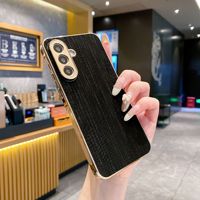 Coque de Téléphone Mobile 5G pour Samsung A16 A55 A56, Housse de Protection Luxe Grainée A25 Électroplaquée Antichute Simple et Accessible