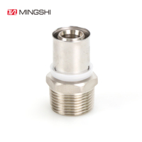 Raccord de tuyauterie hexagonal en laiton moulé haute pression pour PEX, sans plomb, taille 16-32 mm