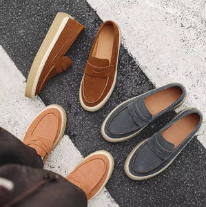 Mocassins Homme Dreamy Stark en PU, Confortables et Respirants, Semelle Extérieure en Caoutchouc, Semelle Intermédiaire en PU, Tailles 38-46, Bleu Grisâtre, Jaune Terreux - Product Image 4