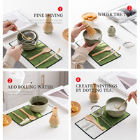 Ensemble de thé en céramique avec bol à matcha, fouet en bambou, support et boîte cadeau, capacité de 1L, ensemble de pièces