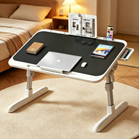 Support d'ordinateur portable réglable pour lit avec ventilateur de refroidissement, table pliable pour ordinateur portable, bureau réglable en hauteur et en angle – Offre Spéciale