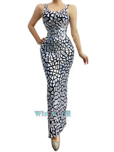 性感无袖无背亮片身体Con太阳毕业生日俱乐部礼服女士晚宴礼服女士马克西舞会晚礼服 - Product Image 2