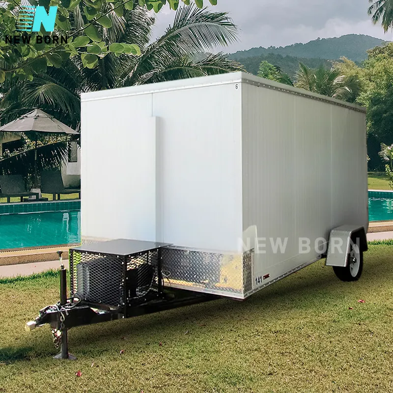Camiones congeladores portátiles para exteriores Unidad de refrigeración Remolque de cerveza refrigerado móvil